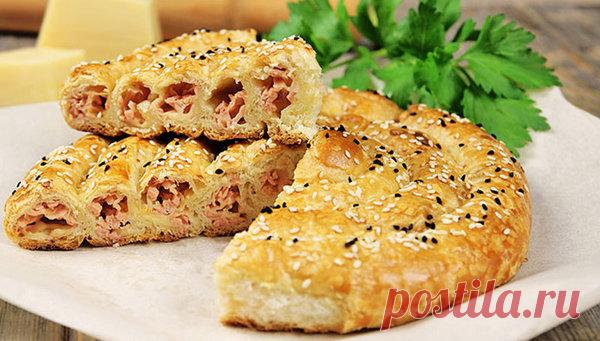 Пирог «Улитка» с сыром и ветчиной | Любимые рецепты! | Яндекс Дзен