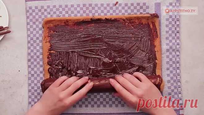 Вкуснейший шоколадный рулет 