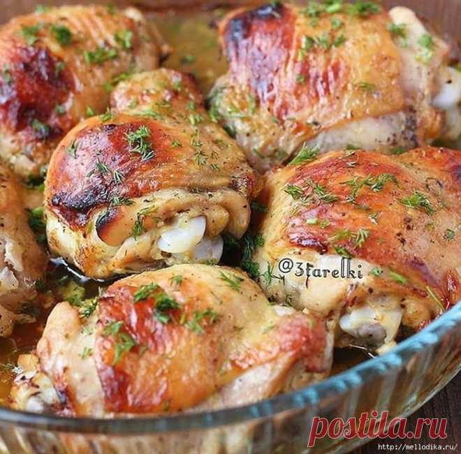 Куриные бедрышки в апельсиново-соево-горчичном маринаде