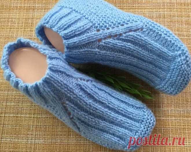 Носки на двух спицах без шва