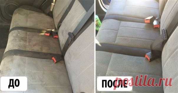 Чтобы сэкономить деньги на химчистке, можно почистить салон самостоятельно. Сделайте мыльный раствор с добавлением соды и уксуса и при помощи жесткой щетки удалите грязь.