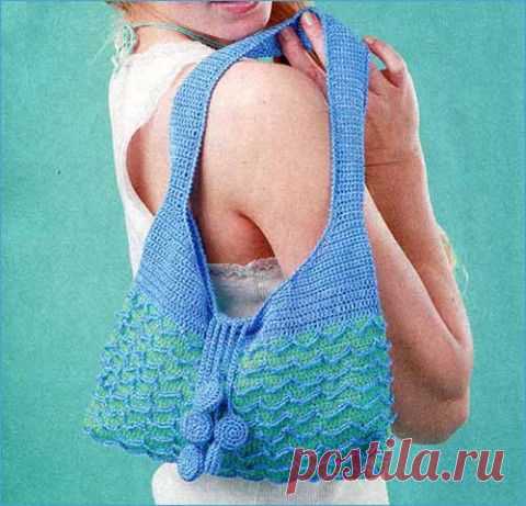 Сумка "Морская волна" крючком | Искусница