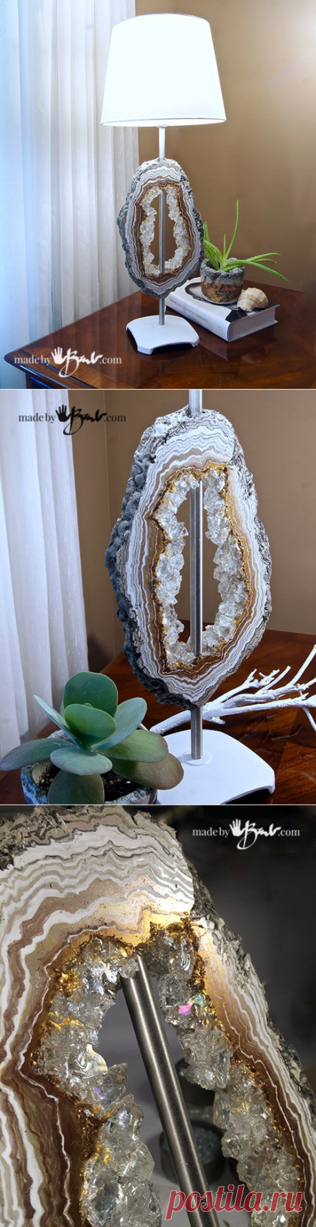 Находчивая женщина делает необычный аксессуар из цемента и стекла