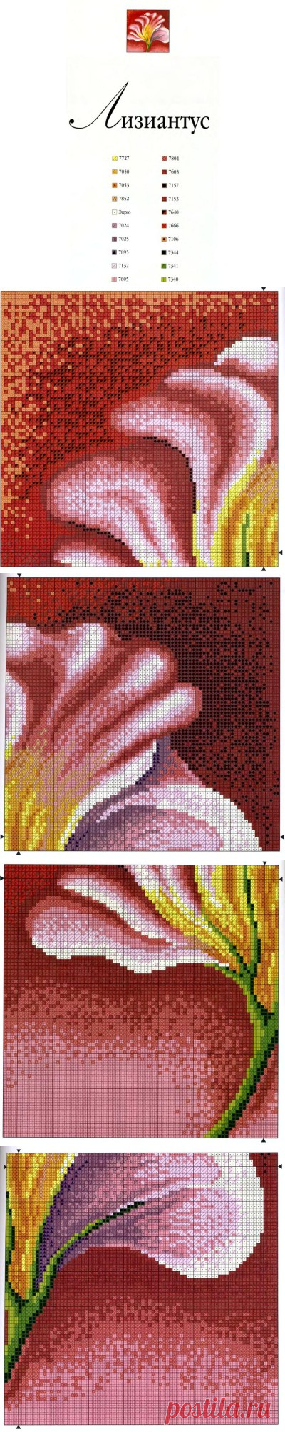 Цветы. Альбом вышивки крестом