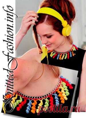 Вязаное ожерелье - KnittedFashion.info - Модное Вязание