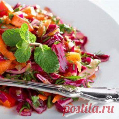 Капустный салат с орехами рецепт – вегетарианская еда: салаты