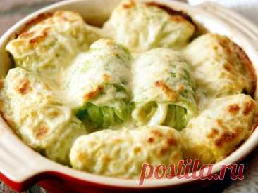 Голубцы с курицей и сливками