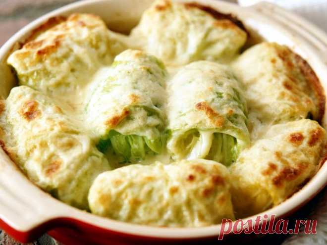 Голубцы с курицей и сливками