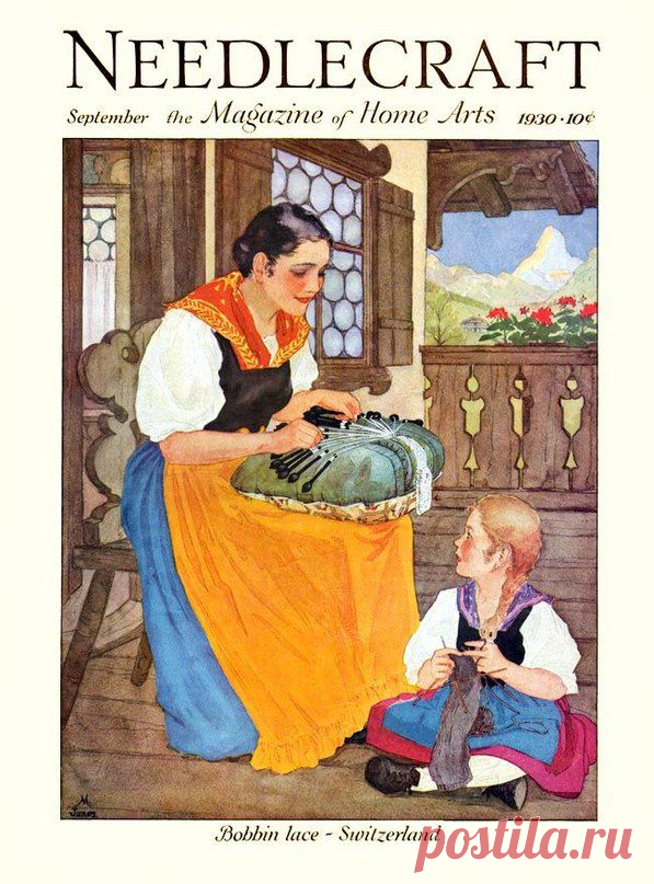 Обложки журнала "Рукоделие" (Needlecraft) 1930-х годов.