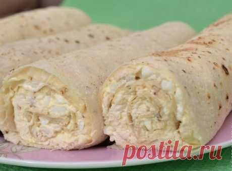 Закусочные рулеты из лаваша