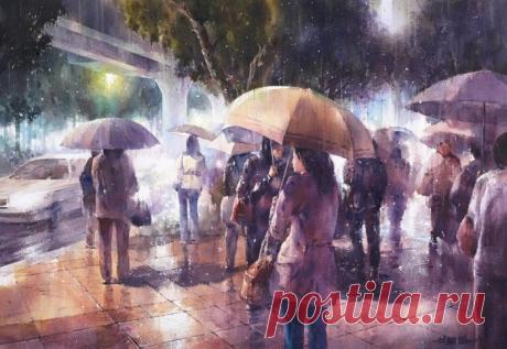 Дождливая акварель