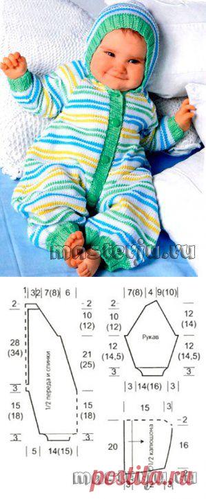 полосатый комбинезон для малыша » Мастерю - все своими руками