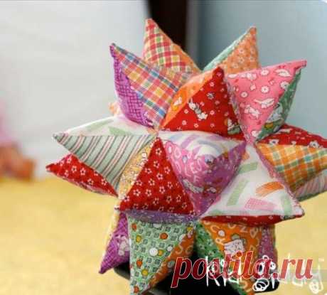 Шитье из лоскутков ткани - звезда. Игрушка для детей / Тильда, мягкие игрушки своими руками, выкройки / КлуКлу. Рукоделие - бисероплетение, квиллинг, вышивка крестом, вязание