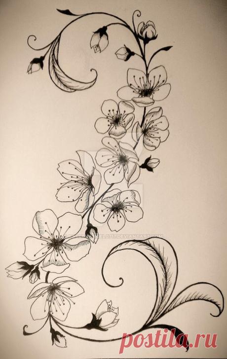 Cherry Blossom Tattoo by fallenangel0717 on DeviantArt