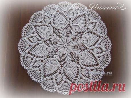 Вязаная крючком салфетка. Работа Ирины Игошиной - вязание крючком на kru4ok.ru