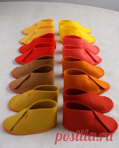 Детские тапочки из войлока. (просто, быстро и без особых затрат) » Женский Мир