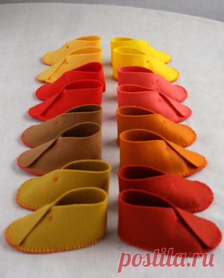 Детские тапочки из войлока. (просто, быстро и без особых затрат) » Женский Мир