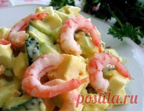 Салат с креветками и сыром! ДИЕТИЧЕСКИЙ САЛАТ!