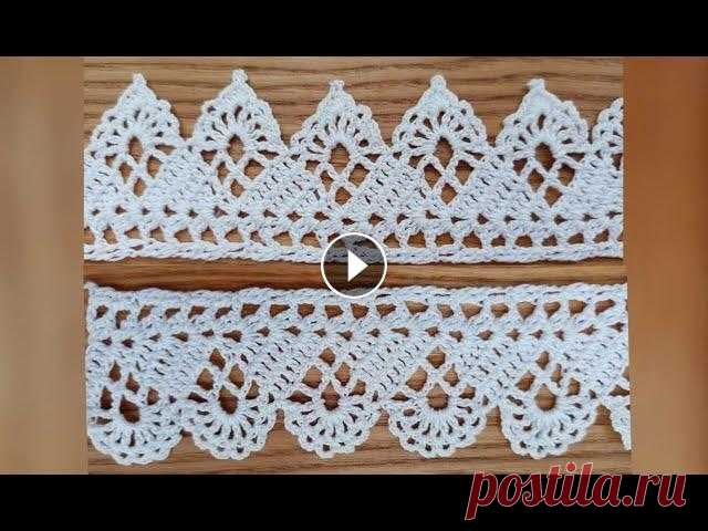 Кайма №3 крючком Crochet border Вязание каймы Crochet lace Ленточное кружево. Я просто и понятно научу Вас делать красивые вещи которые будут приносить Вам лишь радость, и благодарность близких людей. Мой канал: Мой инстаграм ta...