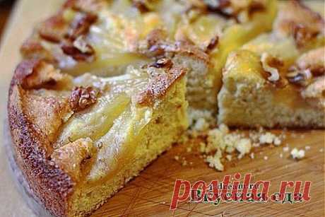 Грушевый пирог рецепт  к чаю - Вкусная еда