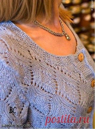 Красивый узор спицами