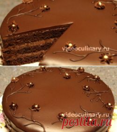 Простой шоколадный бисквитный торт