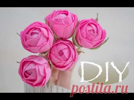 Маленькие розы из бумаги DIY Tsvoric