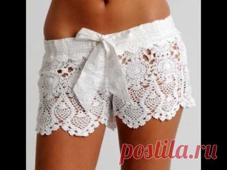 tutorial /Crochet shorts lace part 1-explains my friend diy