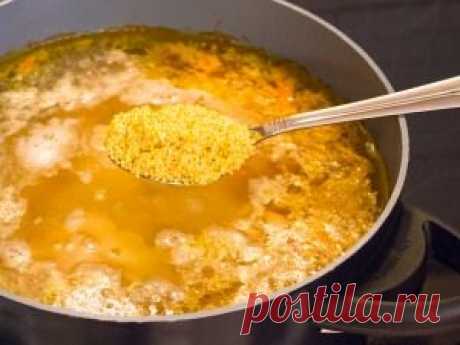Суп с индейкой и пшеном