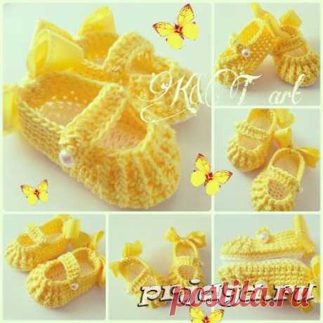 Пинетки «Разница в деталях» крючком, мастер класс