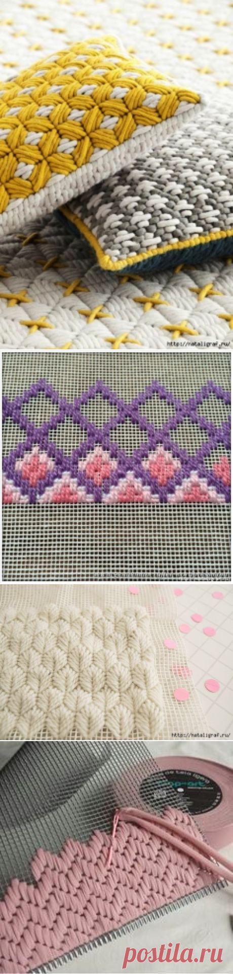 Барджелло — вышивка на сетке. Немного примеров(со схемами) — HandMade