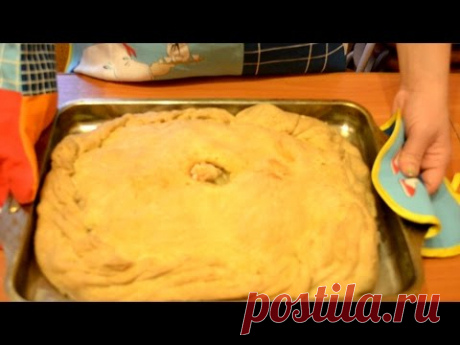 Простой пирог с курицей - курник. - YouTube
