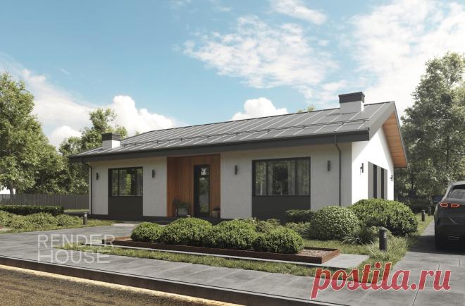 Проект «Оптима» дом в современном стиле под ключ | RNR