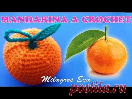 Mandarina tejida a crochet para adorno de cocina o alfiletero paso a paso