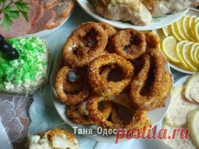 Кольца кальмара в кунжутной панировке : Люблю готовить