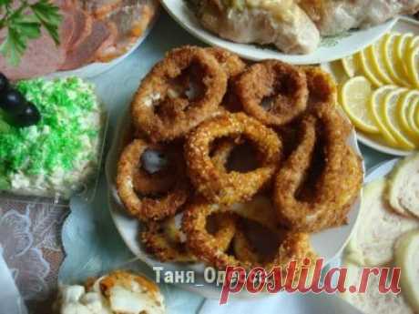 Кольца кальмара в кунжутной панировке : Люблю готовить
