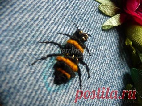 Как вышить пчелку. Пошаговый мастер-класс с фото / Всё о рукоделии!