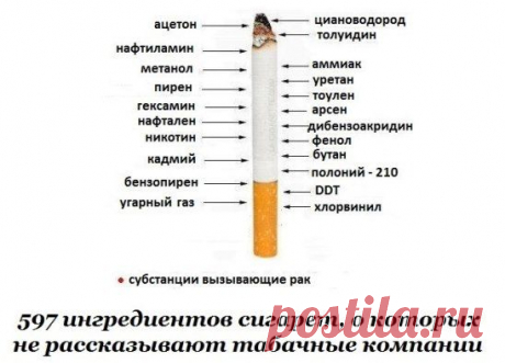 597 ингредиентов сигарет, о которых не рассказывают табачные компании
