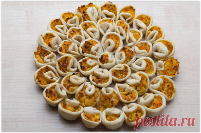 Вкусная и красивая закуска из слоеного теста! - Ваши любимые рецепты - медиаплатформа МирТесен