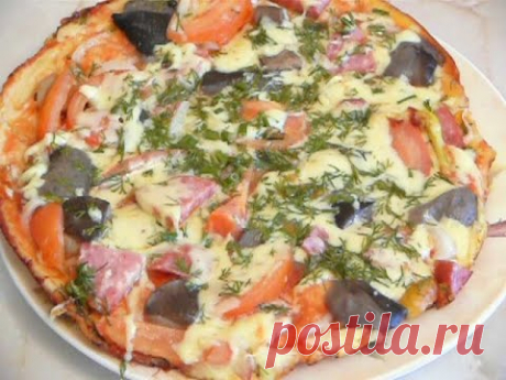 Рецепт: Быстрая пицца на сковороде на RussianFood.com