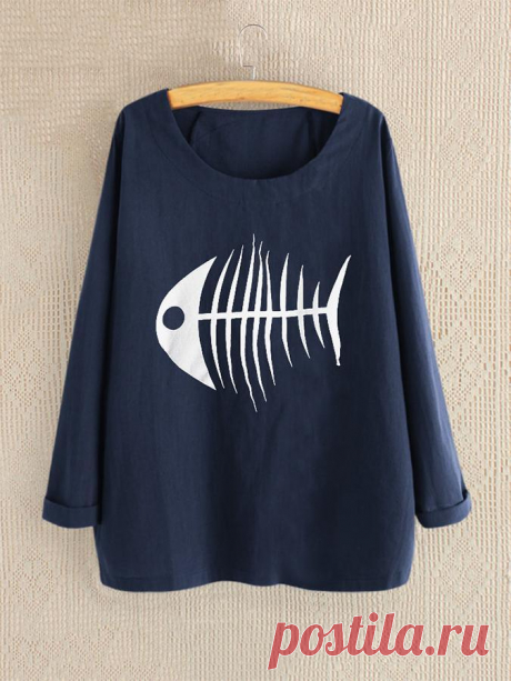 Rundhals Süß & Süß Normal Langarm Shirts & Blusen&Shirts – glamtome