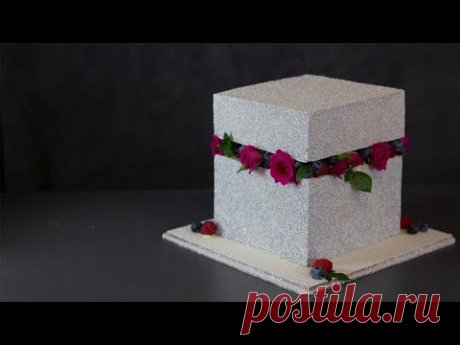Как украсить торт "Коробка". Сборка торта "Коробка". Матер-класс по сборке торта. Как выровнять торт