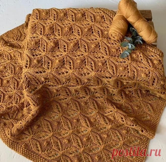 Плед японским узором