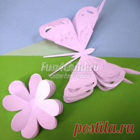Бабочки из бумаги