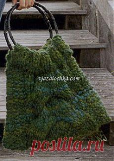 Вязаные сумки и аксессуары спицами