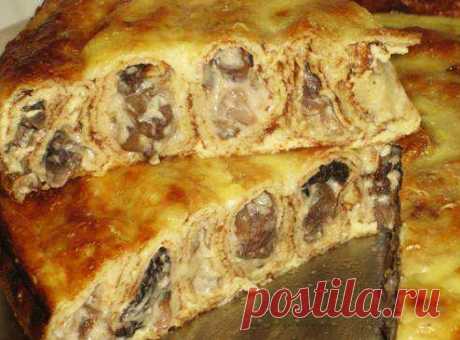 Рецепт блинного пирога. Вкусно, ум отъешь!