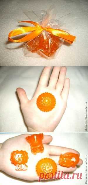 свечи "оранжевое настроение" - Ярмарка Мастеров - ручная работа, handmade