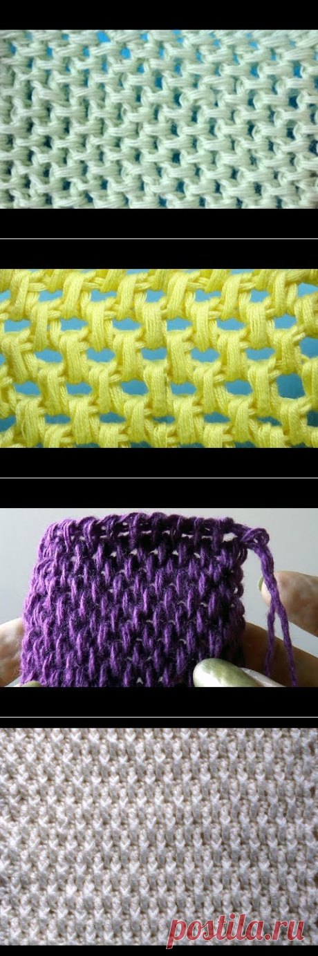 (17) Тунисская сеточка - тунисское вязание - узор 13 - Tunisian crochet - YouTube
