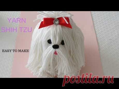 How to make a yarn/wool dog. Shih Tzu