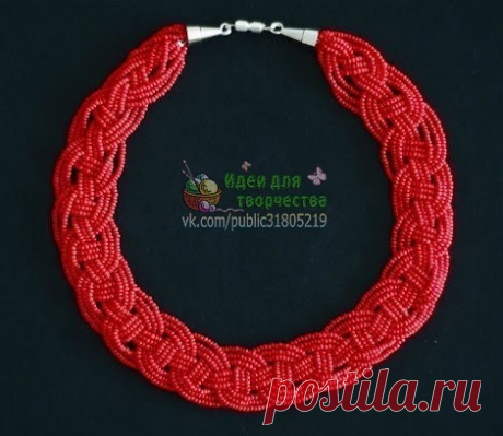 Плетём колье из бисерных нитей